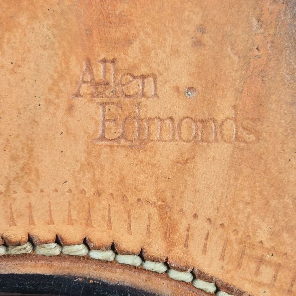 Vintage Allen Edmonds Mens 8A Brown Suede Leather Dress Shoes Captoe Oxfords USA - Picture 11 of 11